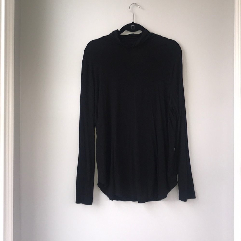 Black Long Sleeve Mock Neck
